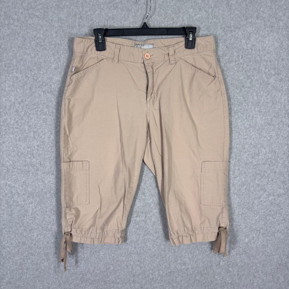 Duplex Cargo Bermuda Short Capri 10P Ripstop Khaki Utility Hiking GORP 15 Inseam